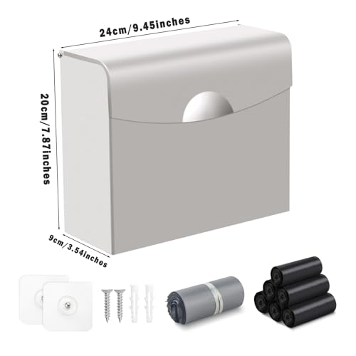 Sanitary Napkin Disposal Receptacle,9.4x7.8x3.5 inches Silver - color: Silver