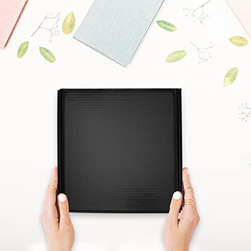 Hoikwo 25 Pack 8x8x4 Shipping Boxes for Small Business, Black Packaging Cardboard Boxes, Moving Mailing Packing Box - color: Black(Glossy), size: 8x8x4-25 Pack