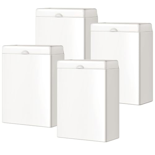 Tioncy 4 Pcs Sanitary Napkin Receptacle Wall Mounted,White - color: White