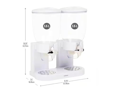 Double Cereal Dispenser, White YQ35687