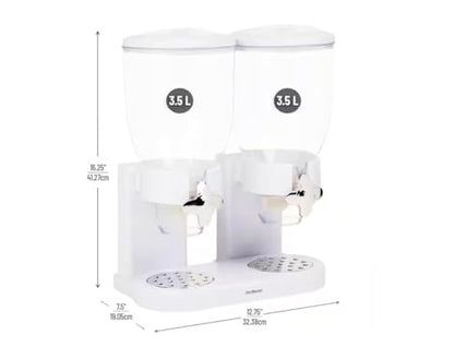 Double Cereal Dispenser, White YQ35687