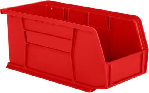 HE HUDSON EXCHANGE 11" x 5.5" x 5" (6 Pack) Plastic Stackable Storage Bin, Red - color: Red, size: 6 Pack