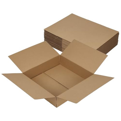 Hoikwo 12x12x3 Large Thin Brown Shipping Boxes Set of 15 - color: Brown, size: 12x12x3-15 Boxes