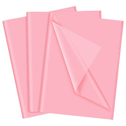 NEBURORA 60 Sheets Pink Tissue Paper Set Valentines Gift Wrap Paper(Pink) - color: Pink
