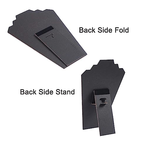 8Pcs/Set Necklace Display Stand for Selling, Earring Necklace Jewelry Set Easel Display Rack,Covered Soft Velvet with Cardboard Easel Necklace Display (Pack of 2) - color: Black Velvet, size: 4pcs design 2 (Pack of 2)