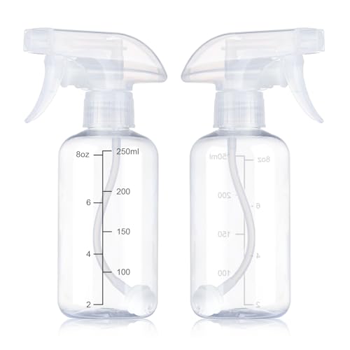 Spray Bottles 2 Pack 10oz 360° Any-Angle Spraying for Cleaning - color: Clear, size: 10oz