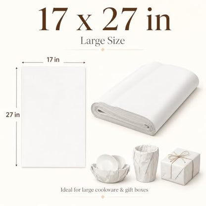 100 Packing Paper Sheets for Moving Supplies, 17x27 Newsprint Wrapping Paper for Mugs & Ornaments - Box Filler Supplies - size: 17x27