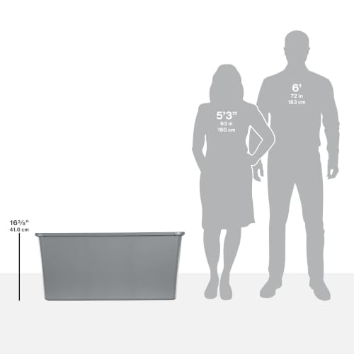 50 Gallon Extra Large Storage Bin, Gray