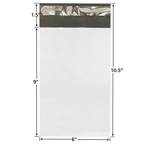 6" x 9" Poly Mailers Pack Of 200, Self-Sealing Envelopes For Packing & Shipping, Mailing Shipping Mailers, Office & Shipping Supplies - color: White, size: 6" x 9" pack of 200
