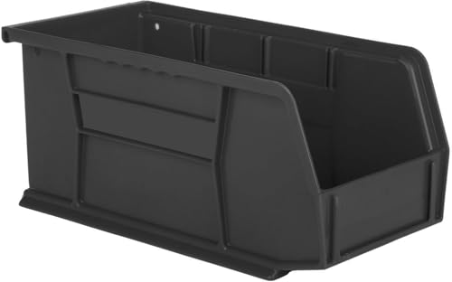 HE HUDSON EXCHANGE 11" x 5.5" x 5" (12 Pack) Plastic Stackable Storage Bin, Black - color: Black, size: 12 Pack
