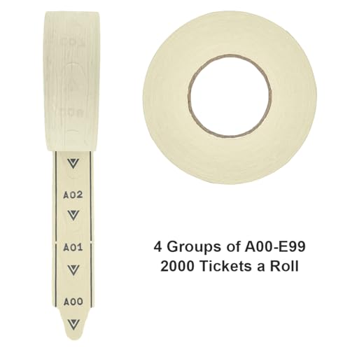 1 Roll of 2-Digit T80 Yellow Take a Number Tickets for D80 Ticket Dispenser - 2000 / roll (Yellow) - color: Yellow
