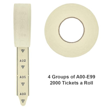 1 Roll of 2-Digit T80 Yellow Take a Number Tickets for D80 Ticket Dispenser - 2000 / roll (Yellow) - color: Yellow