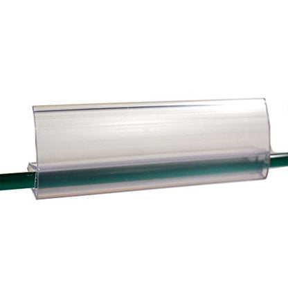 Glass Shelf Label Holder, Clear Sign Clip for Glass Shelving from 3/16" to 1/4" Thick, 2.9" L x 1" H, 100 Pack - size: 100 Pack