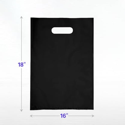 Infinite Pack Plastic Merchandise Bags, 16x18, 100 Pack, Black - color: Black, size: 16" X 18", PACK OF 100