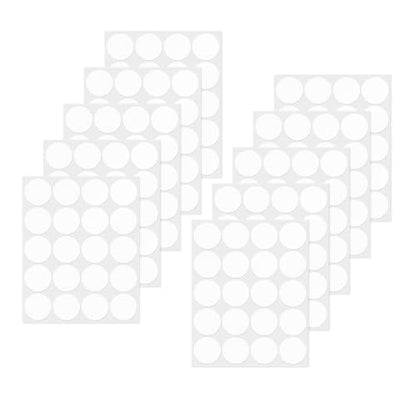 White Round Stickers 2 Inch Waterproof Vinyl Coding Labels 200 PCS - color: White