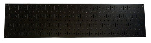Wall Control Narrow Pegboard Rack 8in x 32in Black Metal Pegboard Runner Tool Board - color: Black