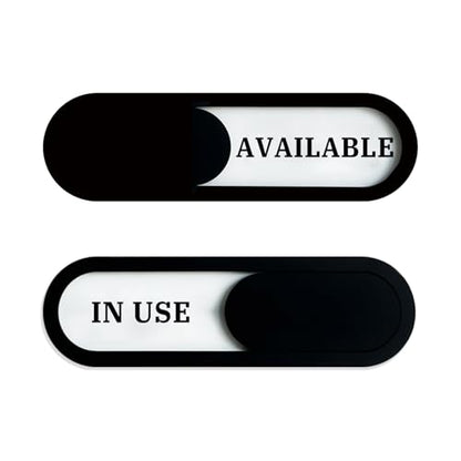 In Use/Available Slider Sign for Office, Acrylic, Black - color: In Use/Available, size: 1 PCS