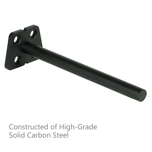 NEODROP 4-Pack 6 Inch Hidden Floating Shelf Bracket, Heavy Duty Blind Shelf Support Hardware | Invisible Wall Brackets for Kitchen, Fireplace Mantel Wood Shelves | Black Powder Coated Solid Steel - size: 6 Inch, style: 4 Pack