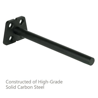 NEODROP 4-Pack 6 Inch Hidden Floating Shelf Bracket, Heavy Duty Blind Shelf Support Hardware | Invisible Wall Brackets for Kitchen, Fireplace Mantel Wood Shelves | Black Powder Coated Solid Steel - size: 6 Inch, style: 4 Pack