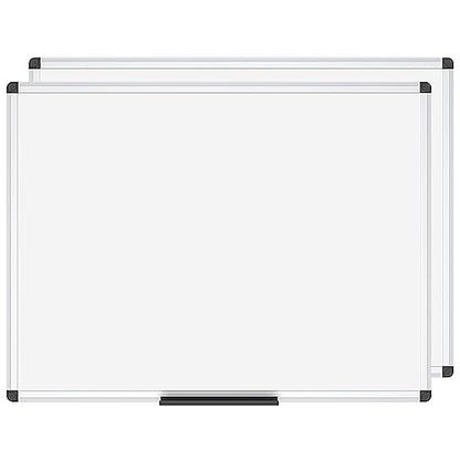 VIZ-PRO Dry Erase Board, 48 x 36 Inches, 2 Pack, Wall Mounted Whiteboard - size: 48 x 36 Inches