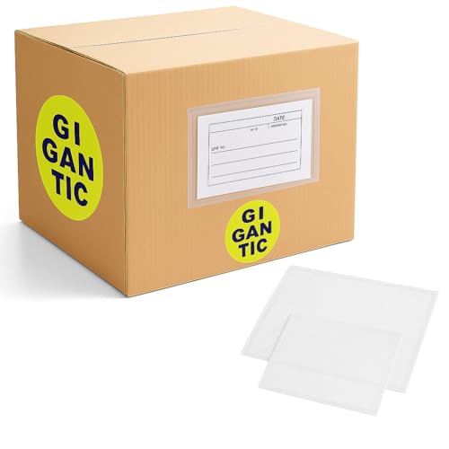 Packing List Enclosed Envelopes – 4.5" x 5.5" Short Side Opening – Self-Adhesive Clear or Printed Options – Multiple Pack Sizes (No Print - Clear, 500) - style: No Print - Clear