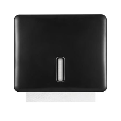 Stardrix Multifold Paper Towel Dispenser Wall Mount (Black) – Large Capacity C-Fold, Trifold, and Folded Commercial Hand Towels Holder for Bathroom & Restroom – Adhesive or Screw Mounted - color: Black