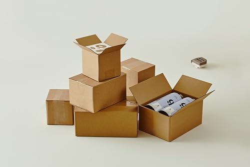 25 Packs Small Shipping Boxes 8X6X4 Inches, Kraft Corrugated Cardboard Boxes, For Small Business, Easy Assemble For Mailing, Moving, Packing And Storing - size: 8"x6"x4"
