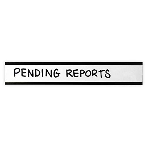 SmartSign Magnetic 'C' Channel Label Holders for Metal Racks and Shelves | 1" x 6" Pack of 25 - size: 1" x 6"