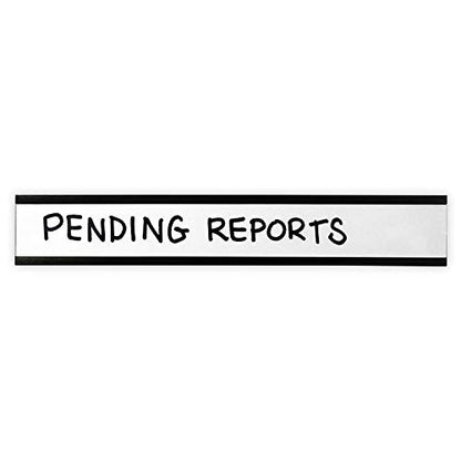 SmartSign Magnetic 'C' Channel Label Holders for Metal Racks and Shelves | 1" x 6" Pack of 25 - size: 1" x 6"