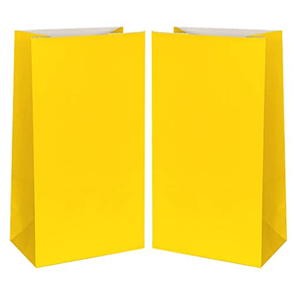 KEYYOOMY Mini Yellow Paper Bags Paper Lunch Bags (50 CT, 3.5x2.4x7.1 in) - color: Yellow, size: 3.5x2.4x7.1 in - Mini