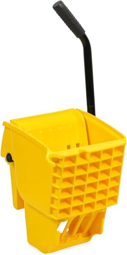 Plexon Mop Wringer Only - Compatible with 26QT and 35QT Buckets, Yellow - Side Press Wringer Replacement for Commercial Mop Bucket on Wheels
