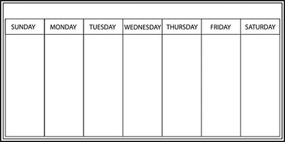 WallPops WPE98895 Whiteboard Weekly Calendar, White & Off-White