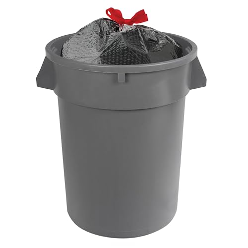 Amazon Basics Flextra Multipurpose Drawstring Trash Bags, 30 Gallon, 50 Count, Tear Resistant