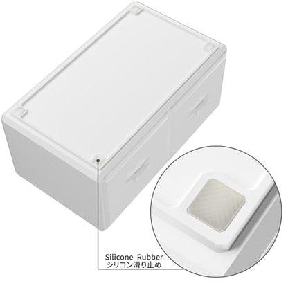 Readaeer Makeup Cosmetic Organizer Storage Drawers Display Boxes Case with 12 Drawers (White) - color: White