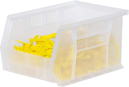 Akro-Mils 30237 AkroBins Plastic Storage Bins, 9"x6"x5", Clear, 12-Pack - color: Clear
