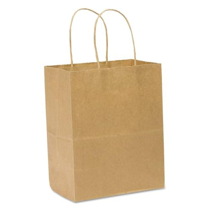 DURO 87097 60# Brown Retail Bags with Handles, 8 x 4.5 x 10.25 In, 50 Ct - size: 50 Count (Pack of 1)