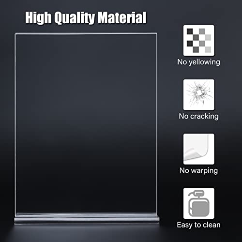 xydstay 8.5 x 11 Acrylic Sign Holder 6 pack, Clear Table Display Stand
