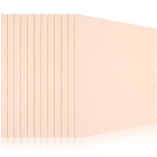 Frienda 12 Pack Large Glass Cleaning Cloth, Beige - color: Beige