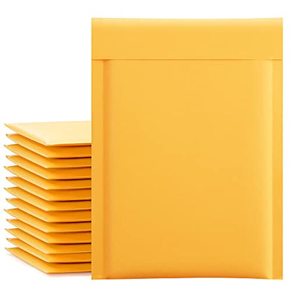 UCGOU Kraft Bubble Mailers 6x10" 50 Pack Usable Size 6x9" Yellow Padded #0 - size: 6x10" 50PC