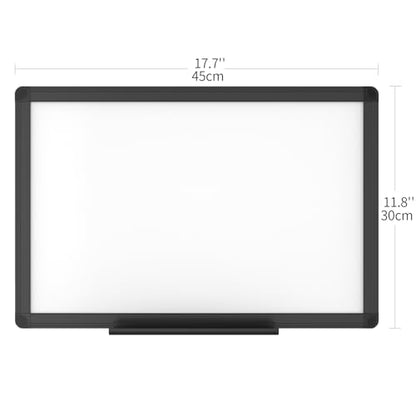 VIZ-PRO Magnetic Dry Erase Board, 18 x 12 Inches, Black Aluminium Frame - size: 18"W x 12"H