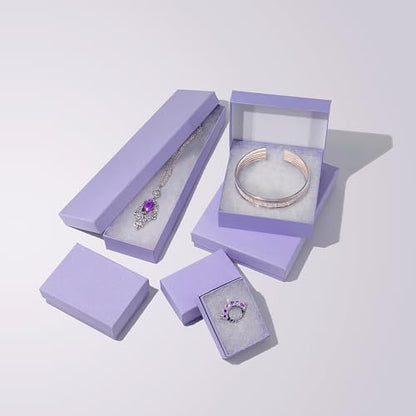 TheDisplayGuys 25 Cardboard Gift Jewelry Boxes w/Paddings #53-5.4x3.9x1 - color: Light Lavender