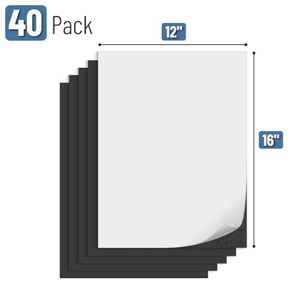Mr. Pen- Flexible Magnetic Sheets with Adhesive Backing, 12" x 16", 40 Pack - size: 12" x 16", style: 40 Pack