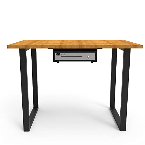HK SYSTEMS Universal Under Counter Mounting Metal Bracket for 13",16",18" Cash Drawer, Black Color - size: 5. UNDER MOUNTING BRACKET