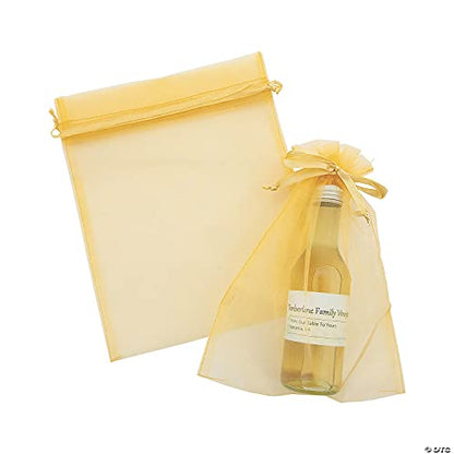 5x7 Inch Sheer Organza Mesh Drawstring Gift Bags Gold Pack of 100 - color: Gold 5x7 Inches Pack of 100