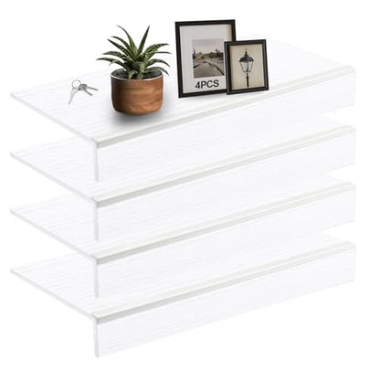 Wire Shelf Covers, 32" W X 16" D, 4 Pack, Wood Covers for Wire Shelves - size: 32x16 in