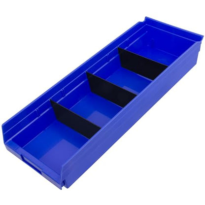 Akro-Mils 40150 Plastic Width Dividers for 4" Tall Shelf Bins, 24-Pk, Black - style: Fits 30150, 30158, and 30184