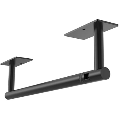 RUACQ Paper Towel Holder Under Cabinet, Stainless Steel, Matte Black - color: Matte Black, size: Standard - Rectangle