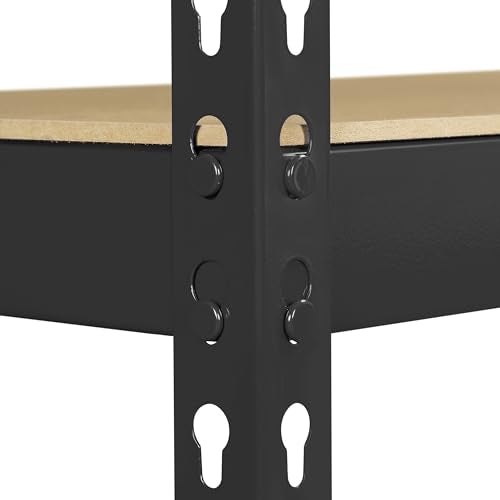 Topeakmart 5 Tier Metal Storage Shelving Unit, 35.5x17.5x72 Inch Black - color: Black, size: 35.5 x 17.5 x 72 Inch