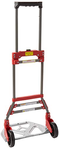 Milwaukee 73777 Fold-Up Hand Truck, Push Button Handle, 150-lb Capacity