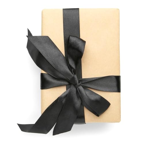 Black Satin Ribbon 1 Inch x 100 Yards - color: Black